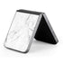 White Marble Galaxy Z Flip6 Skin